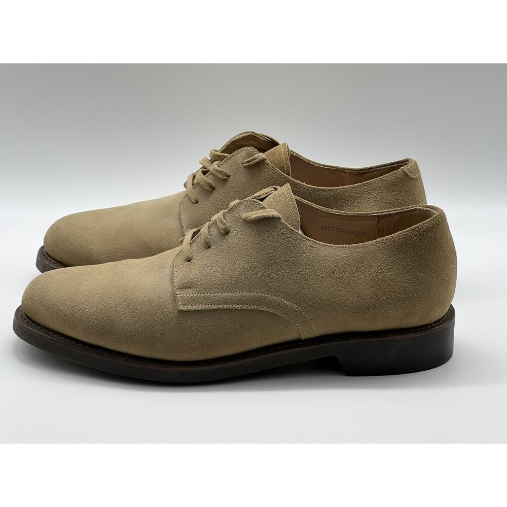 Polo Ralph Lauren Men's 13 Suede Oxford Dress Shoes Lace Up Leather Tan